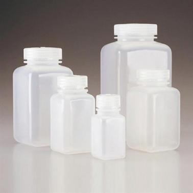 Nalgene耐洁 透明窄口方瓶 2015-0060（瓶身PC材料，瓶盖PP材料）